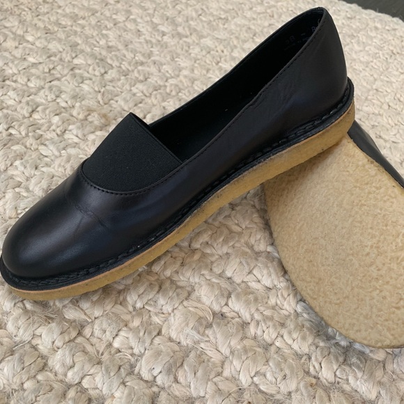 Rachel Comey Shoes - Rachel Comey Crepe Leather Black Flats - NEW